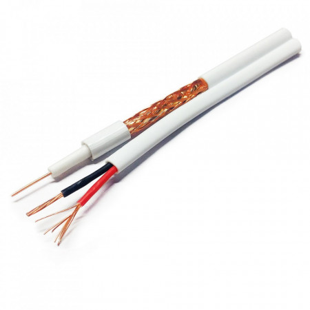 Koaksijalni kabl RG59+2x0.75 beli