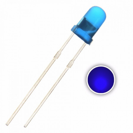 LED dioda 3mm plava difuzna