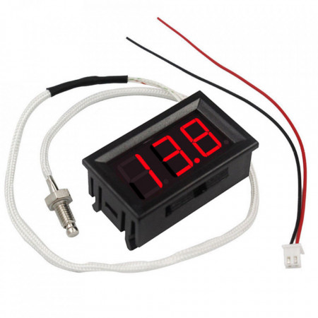 Digitalni LED termometar K tip sonde crveni