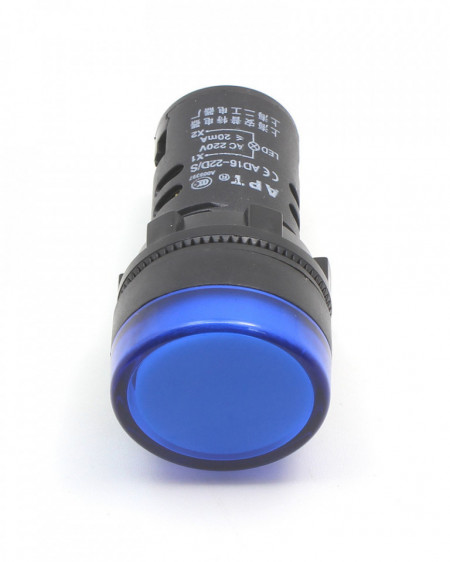 Signalna sijalica 230VAC 22mm plava