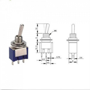 Kip prekidač mini on-on 3A 250VAC