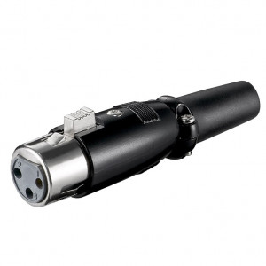 XLR konektor 3P ženski za kabl crni