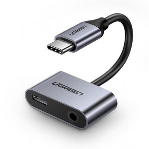 Kabl adapter USB C muški-3.5mm stereo ženski +USB C ženski