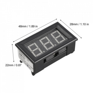 Digitalni LED ampermetar 10A crveni
