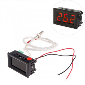 Digitalni LED termometar K tip sonde crveni