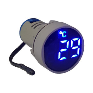 LED termometar AD22-22TM plavi