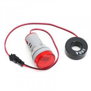 LED ampermetar 0-100A 22mm crveni