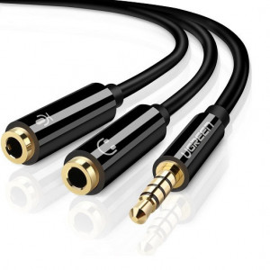 Adapter 2x3.5mm stereo ženski-3.5mm 4-polni muški