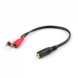 Adapter 3.5mm stereo ženski-2xRCA muški