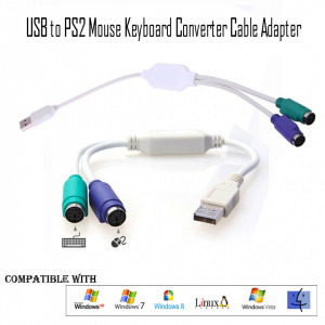 Adapter USB na 2xPS2