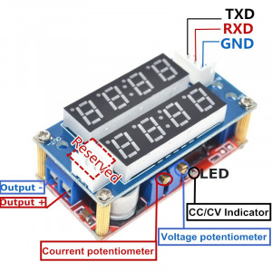 DC-DC konvertor sa 2 LED displeja