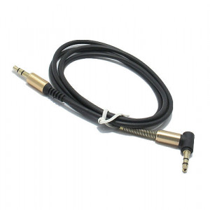 Kabl 3.5mm stereo muški ugaoni-3.5mm stereo muški 1.0m crni