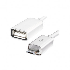 Kabl USB2.0 A ženski-mikro USB B muški crni 0.16m