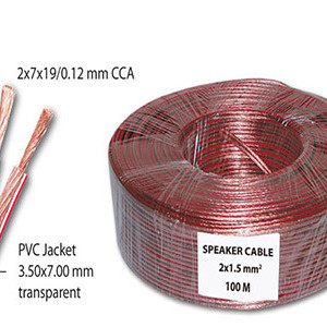 Kabl za zvučnike 2x1.5mm2 providni CCA
