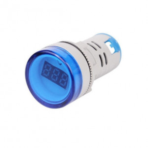 LED voltmetar 60-500VAC 22mm plavi