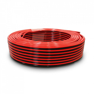 Kabl za zvučnike 2x0.75mm2 crno-crveni