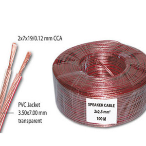 Kabl za zvučnike 2x2.5mm2 providni CCA