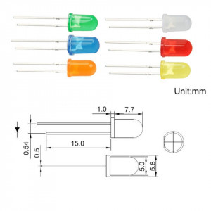 LED dioda 5mm plava difuzna