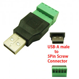 Muški USB konektor sa terminal klemom