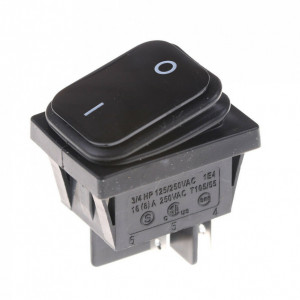 Vodootporni prekidač 30x22mm 16A 250VAC crni