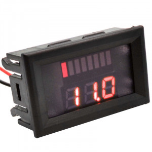 Indikator stanja akumulatora sa LED voltmetrom crveni