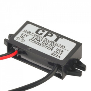 DC-DC konvertor 12VDC na 5VDC 3A sa mikro USB priključkom
