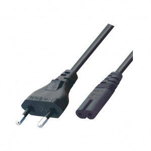 Kabl za napajanje 2x0.75mm2 1.5m crni
