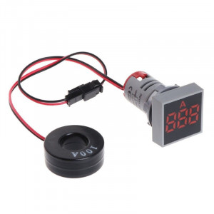 LED ampermetar 0-100A 22mm crveni AD101-22AMS