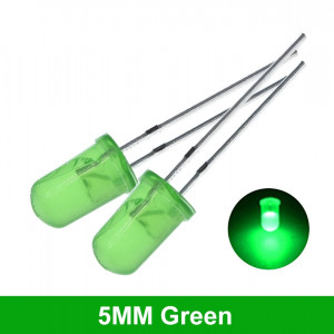 LED dioda 5mm zelena difuzna