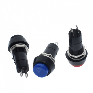 Taster za montažu na šasiju 12mm zeleni
