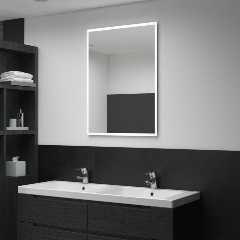 Oglindă cu led de perete de baie, 60 x 80 cm