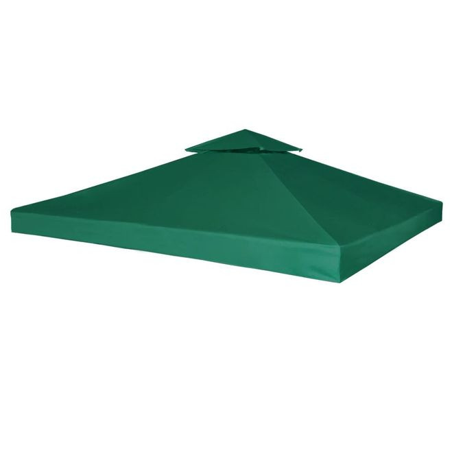 Copertină de rezervă acoperiș foișor, verde, 3x3 m, 310 g/m² title=Copertină de rezervă acoperiș foișor, verde, 3x3 m, 310 g/m²