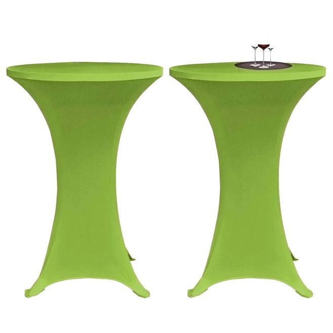 Husă elastică pentru masă, 70 cm, verde, 2 buc.