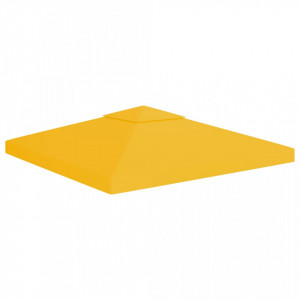 Acoperiș de pavilion cu 2 niveluri, galben, 3 x 3 m, 310 g/m²