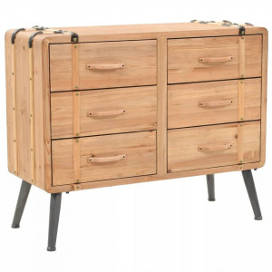 Dulap cu sertare, lemn masiv de brad, 91 x 35 x 73 cm