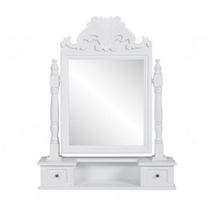 Masă de machiaj cu oglindă oscilantă, dreptunghiular, MDF