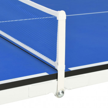 Masă de ping pong cu fileu, albastru, 152 x 76 x 66 cm