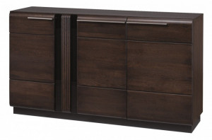 Porti 45 (dulap3d) oak czecoladowy/black szk