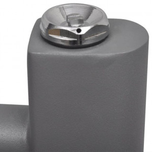 Radiator port-prosop încălzire centrală baie, curbat, 480x480 mm, gri