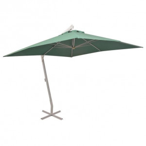 Umbrelă suspendată, stâlp de aluminiu, 300x300 cm, verde