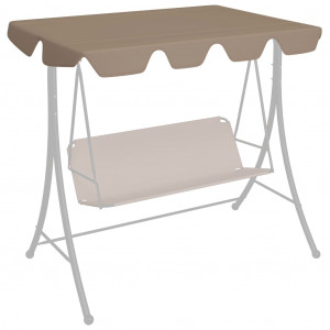 Copertină de rezervă leagăn grădină gri taupe 188/168x110/145cm