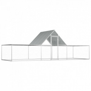 Coteț de găini, 6 x 2 x 2 m, oțel galvanizat