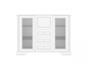 White 009-2 Bufet 2W3S1B Snowy Ash/Silver Pine