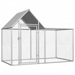 Coteț de găini, 2 x 1 x 1,5 m, oțel galvanizat
