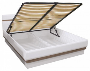 Lionel li-12 rama de pat 180 oak s./ white z storage boxiem