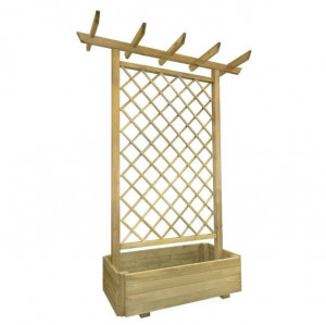 Pergolă de grădină cu jardinieră 162 x 56 x 204 cm, lemn