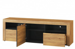 Stand tv Kama 25 (tv stand) oak camargue/black
