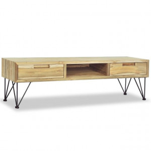 Comodă TV 120 x 35 x 35 cm, lemn tec masiv