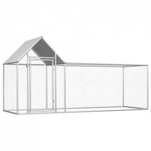Coteț de găini, 3 x 1 x 1,5 m, oțel galvanizat