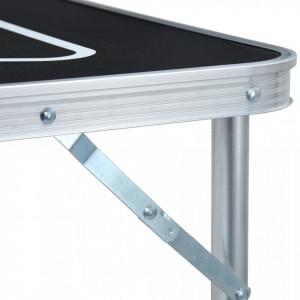 Masă de joc cu bere tip ping pong, pliabilă, negru, 240 cm